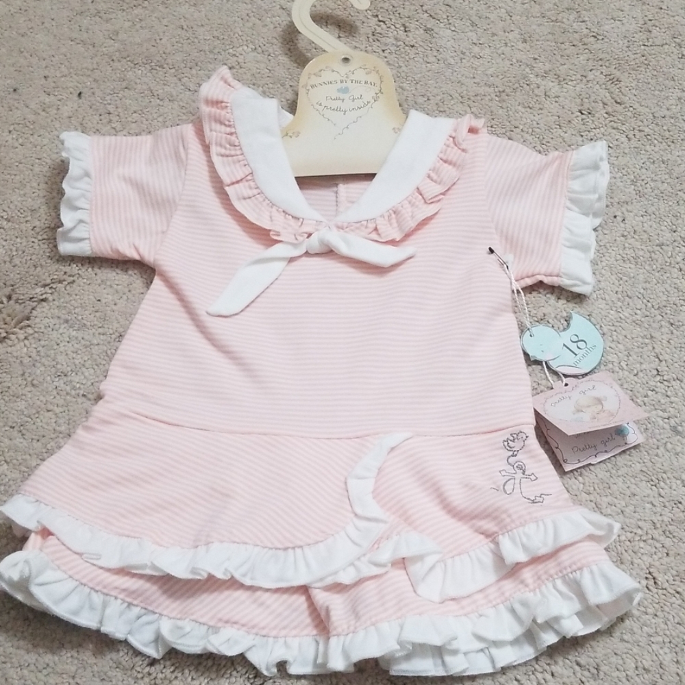 NWT Bunnies By The Bay pretty sailor dress 18m